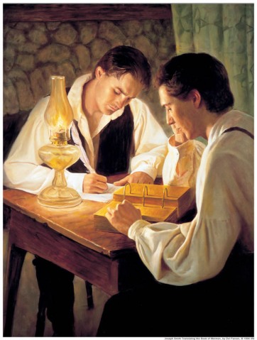 Joseph Smith translates the gold plates