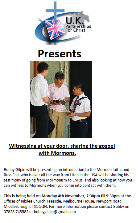 Witnessing to Mormons Night Poster