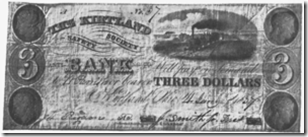 Bank note issued by the Kirtland Safety Society in early 1837, after its reorganization.